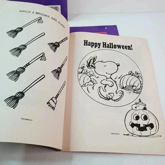 Peanuts Happy Halloween Coloring & Activity Books (Lot Of 3) Easy Tear Out Pages - Picture 5 of 16